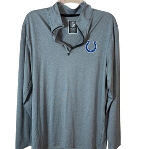 NFL Indianapolis‎ Colts Team Apparel Gray Quarter Zip Pullover Shirt Women's M